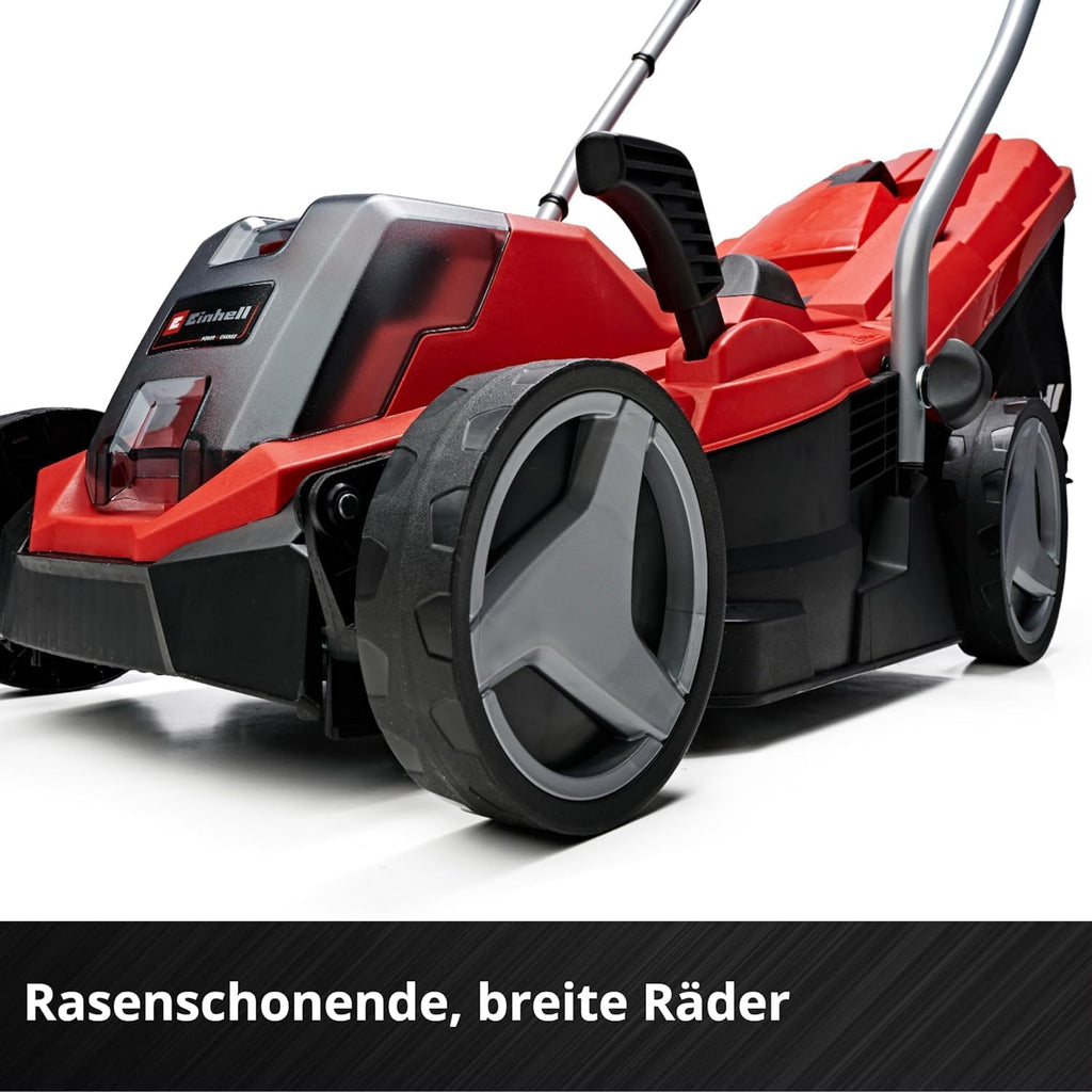 Einhell Accu-grasmaaier GE-CM 18/33 Li Kit Power X-Change (18 V, 33 cm maaibreedte, tot 200 m², borstelloos, 30L opvangzak, 25-65 mm maaihoogte, incl. 4,0 Ah accu + oplader)