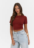 T mini t-shirt burgundy