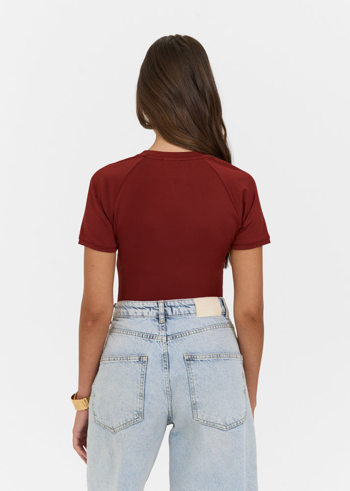 T mini t-shirt burgundy