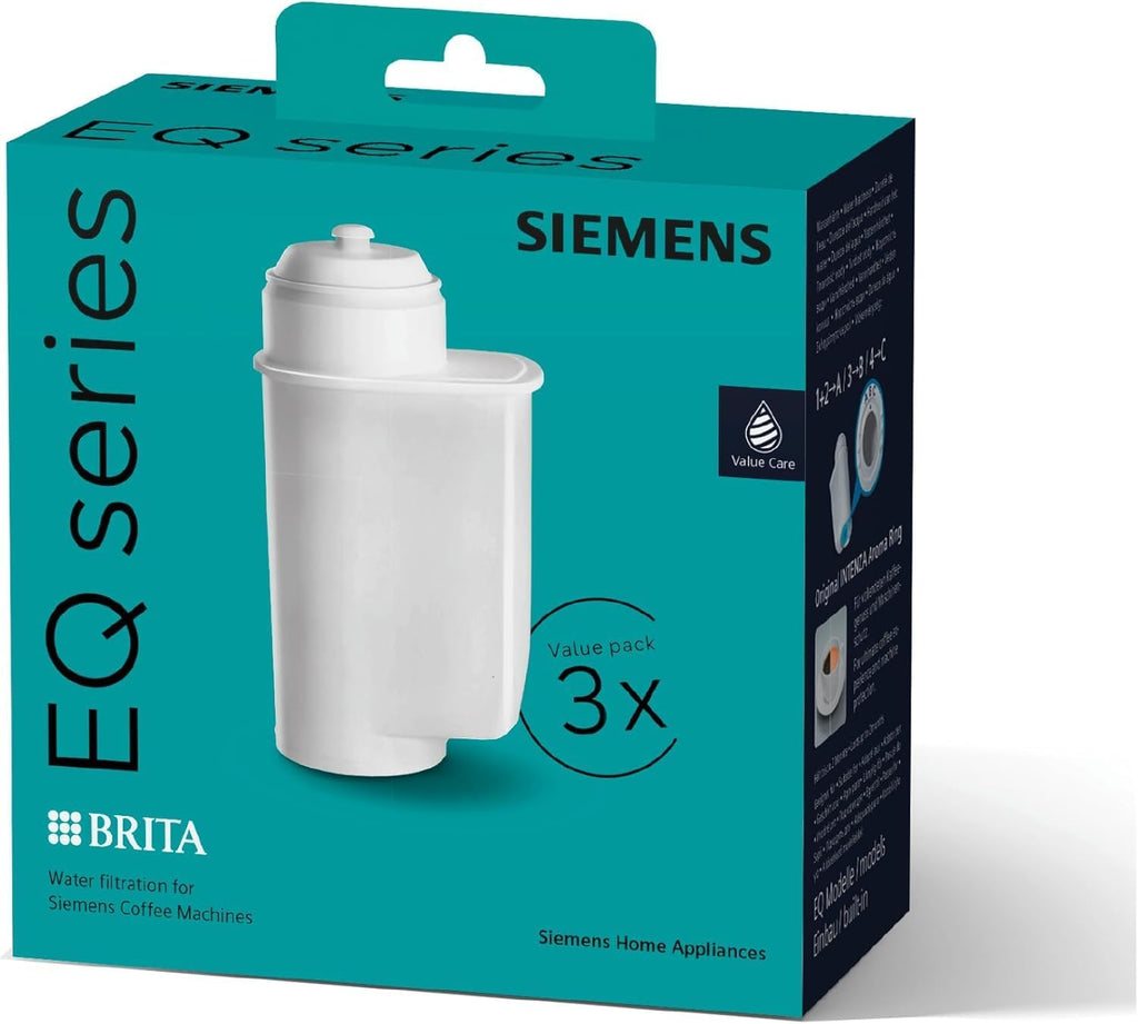 SIEMENS Volautomatische koffiemachine EQ6 plus s300 TE653501DE, voor vele koffiespecialiteiten, melkopschuimmondstuk, keramisch maalwerk, dubbele kopfunctie, antikalk, automatische stoomreiniging, 1500 W, zilver