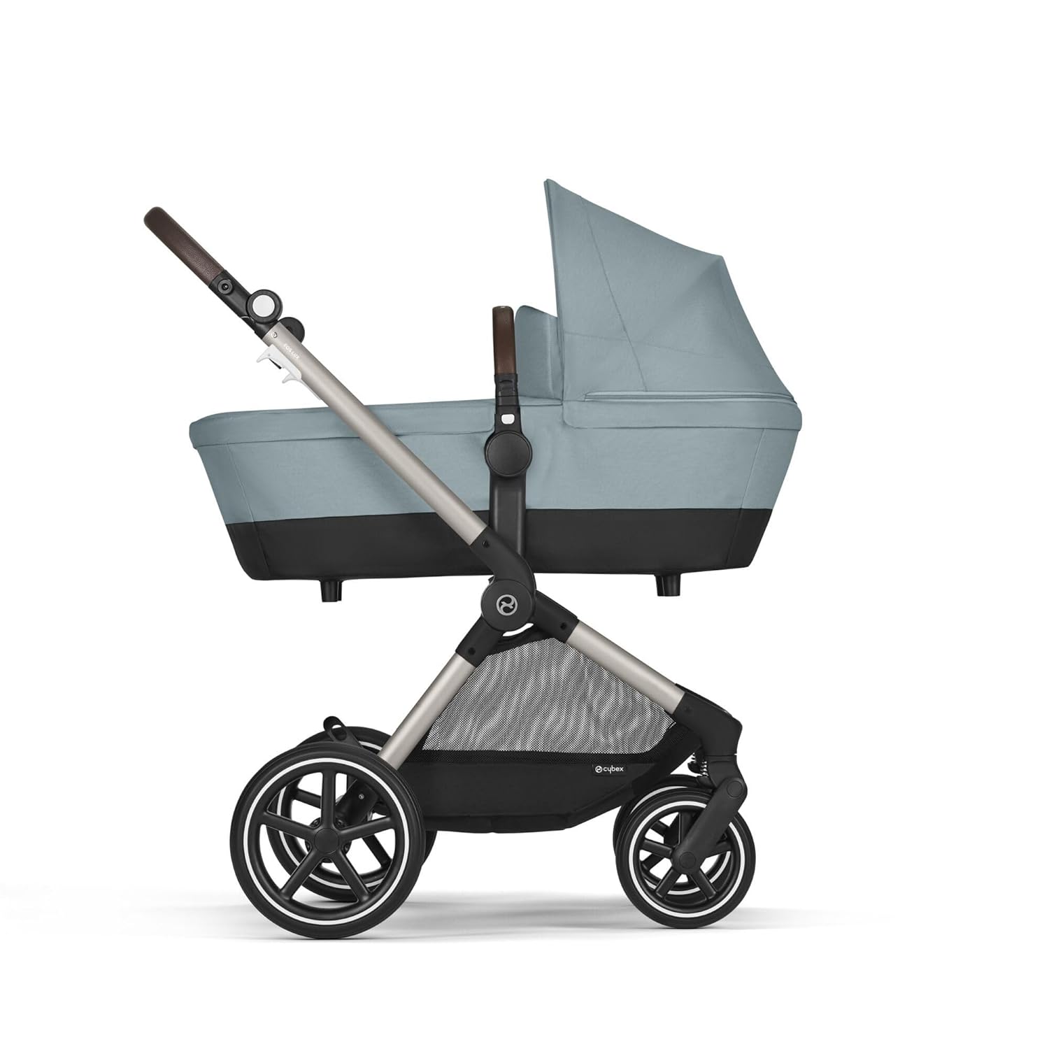 CYBEX Gold Kinderwagen EOS Lux 2-in-1 met Aton B2 i-Size autostoel en autostoeladapters, reissysteem, vanaf de geboorte tot 22 kg (ca. 4 jaar), Moon Black (Zwart)
