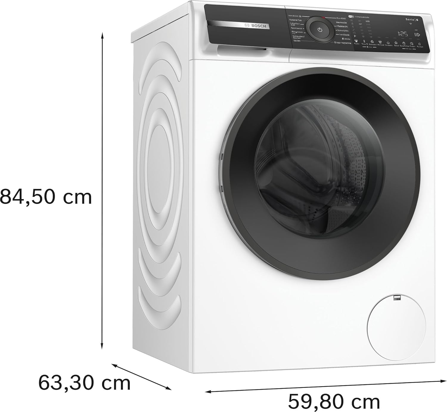 BOSCH WAN28127 Wasmachine Serie 4, voorlader met 8kg inhoud, 1400 tpm, Iron Assist, Active Water Plus, EcoSilence Drive, Speed Perfect, Wit, 60cm