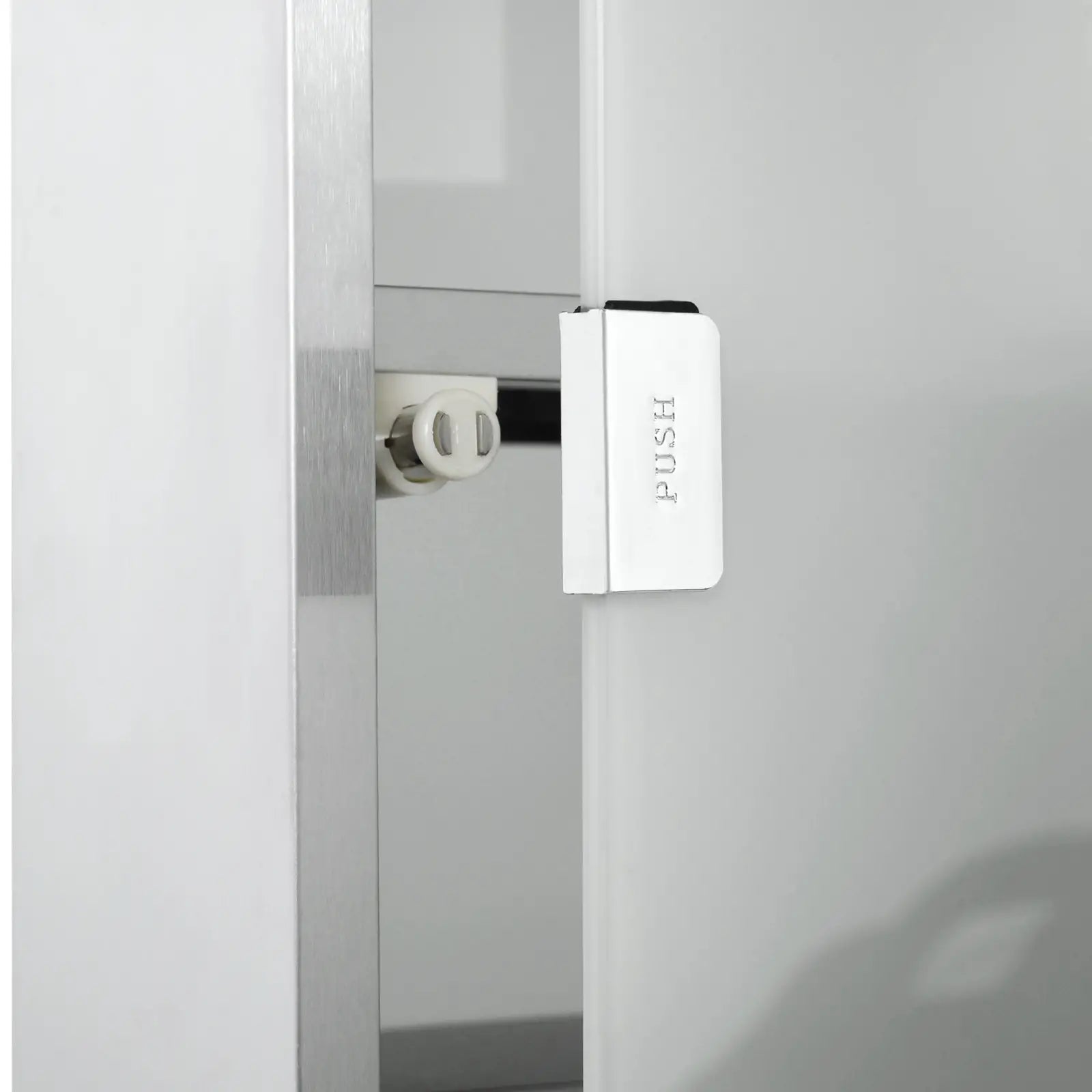 HOMCOM medicijnkast afsluitbaar Tip-On automatisch rvs