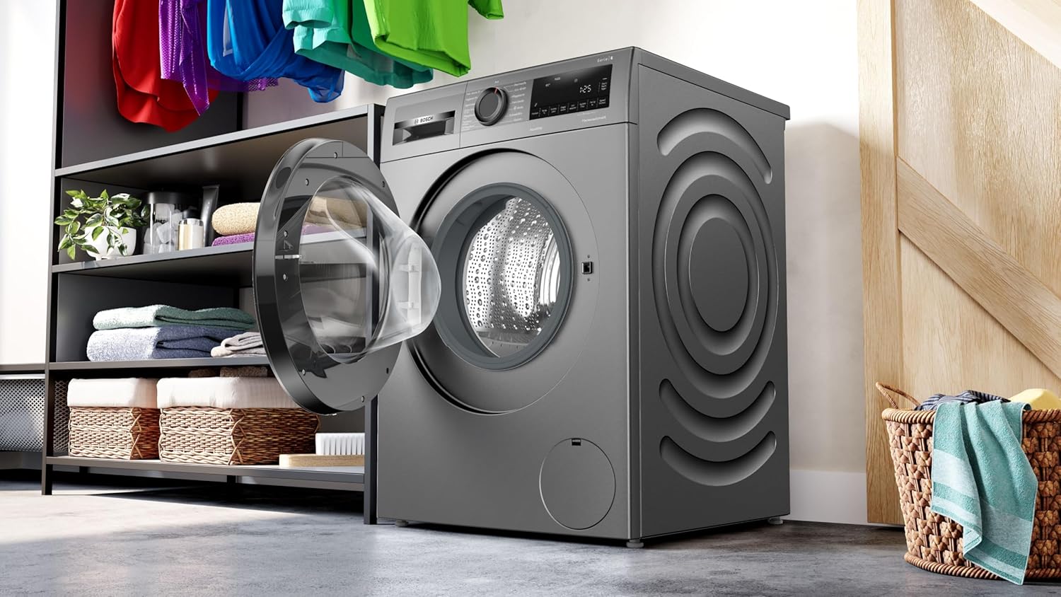 BOSCH WAN28127 Wasmachine Serie 4, voorlader met 8kg inhoud, 1400 tpm, Iron Assist, Active Water Plus, EcoSilence Drive, Speed Perfect, Wit, 60cm