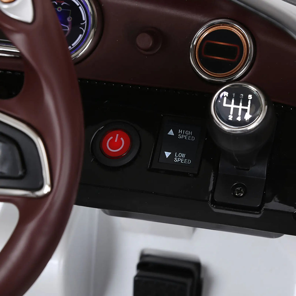 HOMCOM Kinder elektrische auto Bentley GT gelicentieerd met afstandsbediening Wit