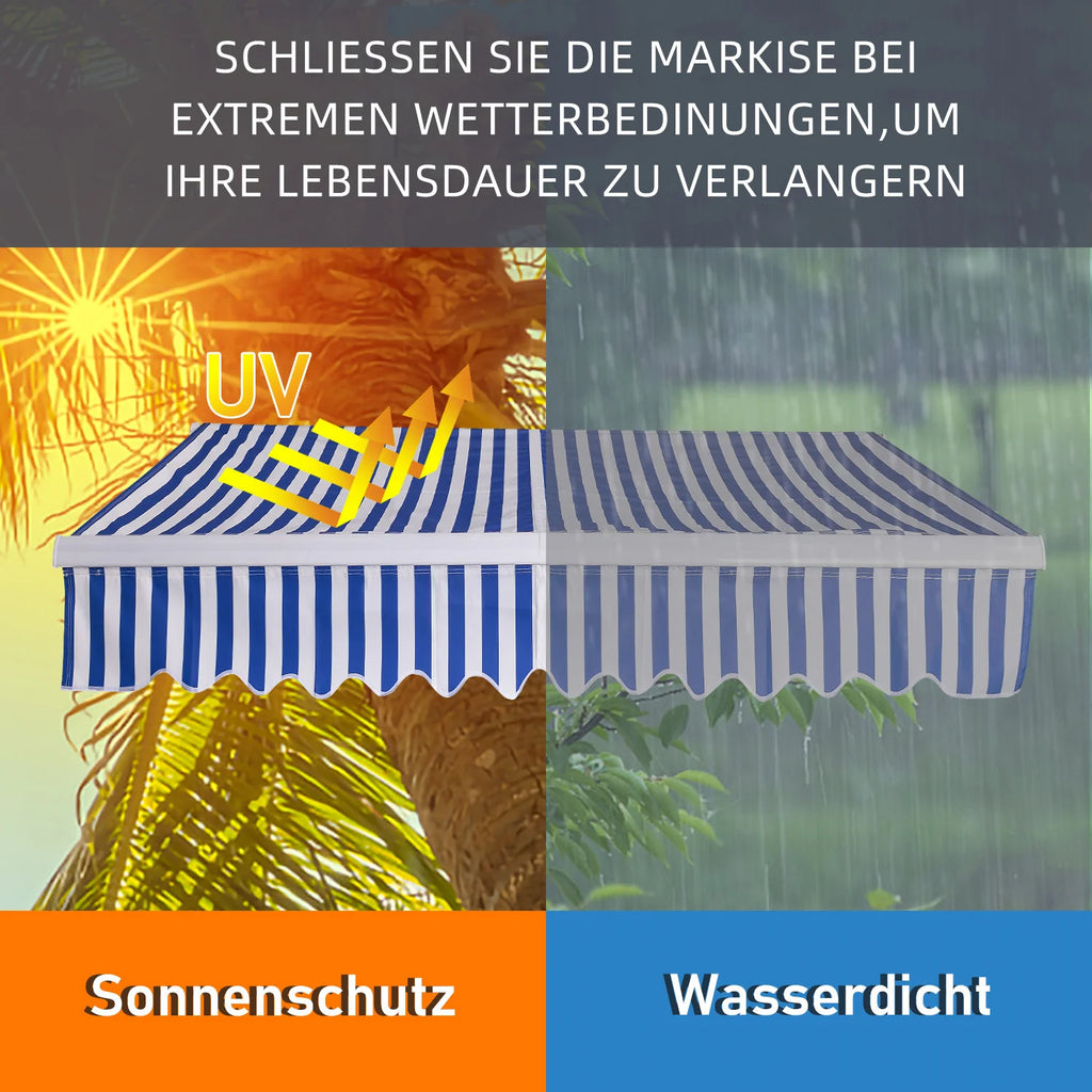 Sonnewelt knikarmscherm met handslinger