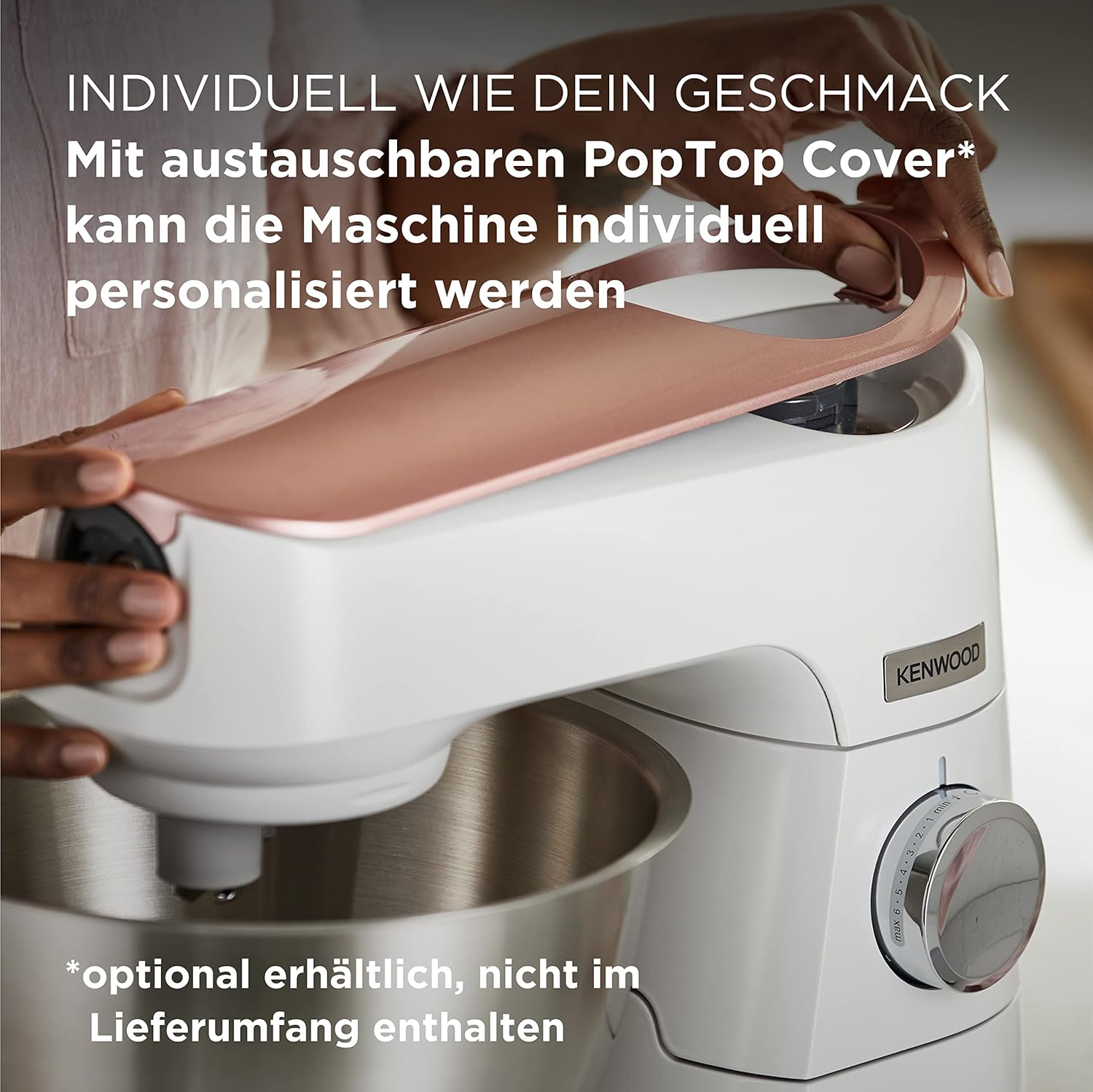 Kenwood Titanium Chef Baker KVL85.424SI Keukenmachine met geïntegreerde weegschaal, incl. 4-delige patisserie set, 7 L en 5 L mengkom, traploze snelheidsregeling, 1200 W, zilver