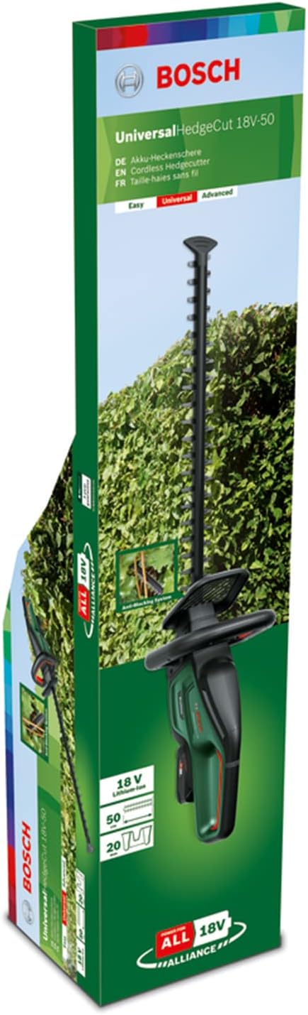 Bosch Accu Heggenschaar AHS 50-20 LI (1x accu, 18 volt systeem, slagafstand: 20 mm, in doos)