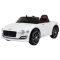 HOMCOM Kinder elektrische auto Bentley GT gelicentieerd met afstandsbediening Wit