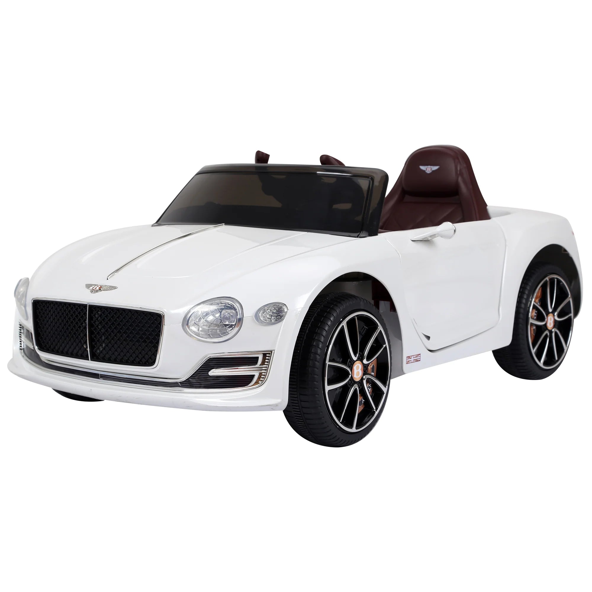 HOMCOM Kinder elektrische auto Bentley GT gelicentieerd met afstandsbediening Wit