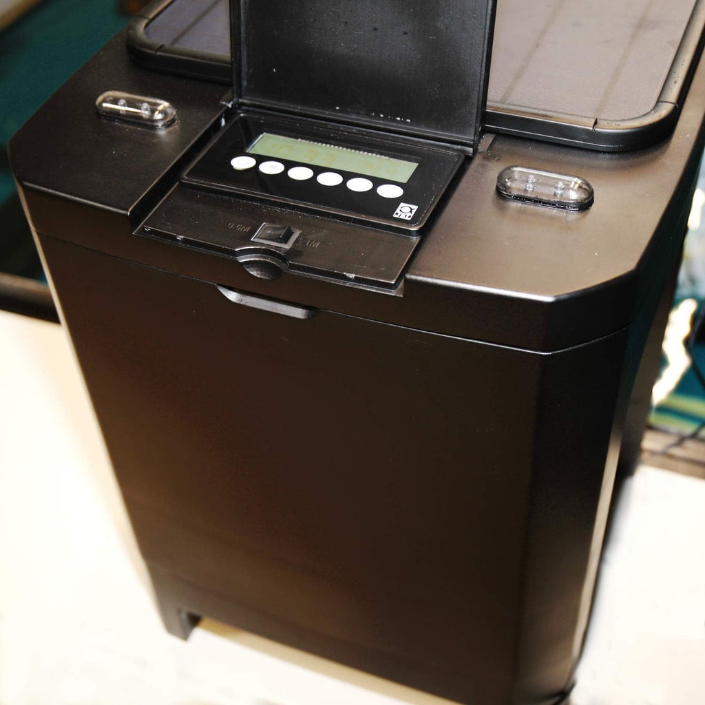 JBL Voederautomaat voor Koi en andere vijvervissen, PROPOND AUTOFOOD, Weerbestendig, Zonne-energie, 37,5 x 37,5 x 46,2 cm, zwart