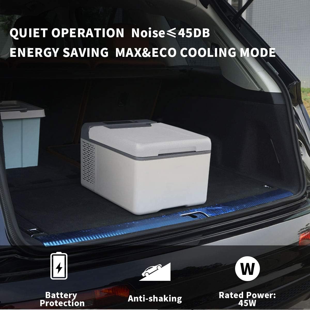Alpicool C12 12L koelbox 12 V mini koelkast elektrische compressor auto koelkast camping vriezer kleine draagbare voor auto, vrachtwagen, boot, camper met USB-aansluiting