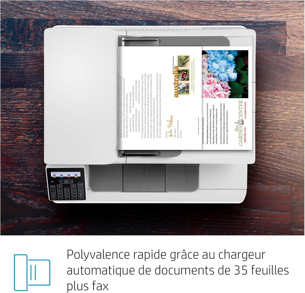 HP Color LaserJet Pro MFP 3302fdwg multifunctionele kleurenlaserprinter, fax, automatisch dubbelzijdig afdrukken, touchscreen, wifi, ethernet, USB, HP Wolf Pro Security