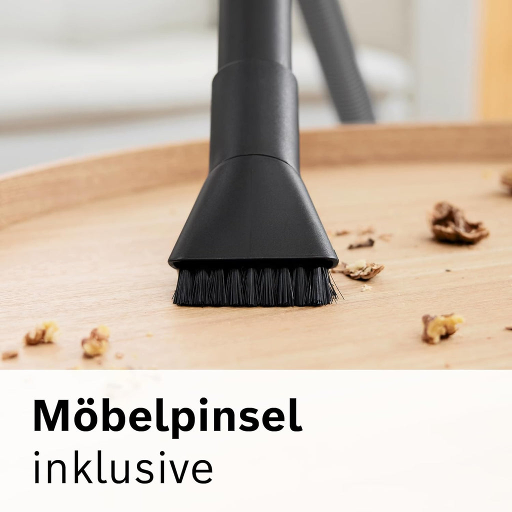 Bosch Stofzuiger met zak Serie 8 BGB75X494, sledestofzuiger, ideaal voor mensen met allergieën, hygiënefilter, vloermondstuk voor parket, tapijt, tegels, lange kabel, stil, 650 W, blauw