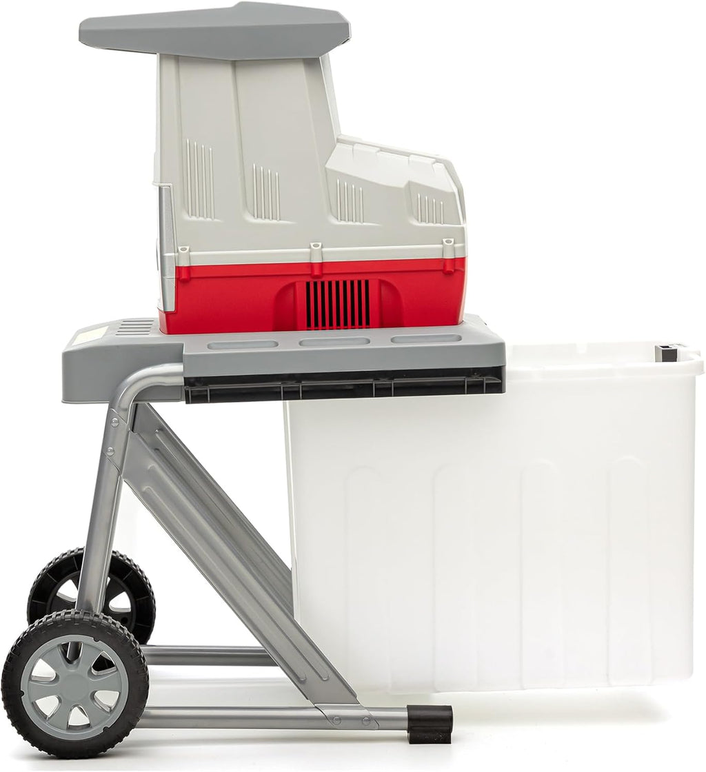IKRA 81002880 elektrische tuinhakselaar rolhakselaar ILH 3000 A, stil, robuust, onderhoudsarm, sterk 3.000 watt, takdikte tot 44 mm, 230 V