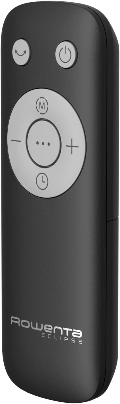 Rowenta QU5062 Eclipse 3in1 Luchtreiniger, ventilator, kachel, filtert 99,9% van de deeltjes, voor kamers tot 30 m2, snelle verwarming tot 35°C, automatische dag- en nachtmodus, zwart/grijs