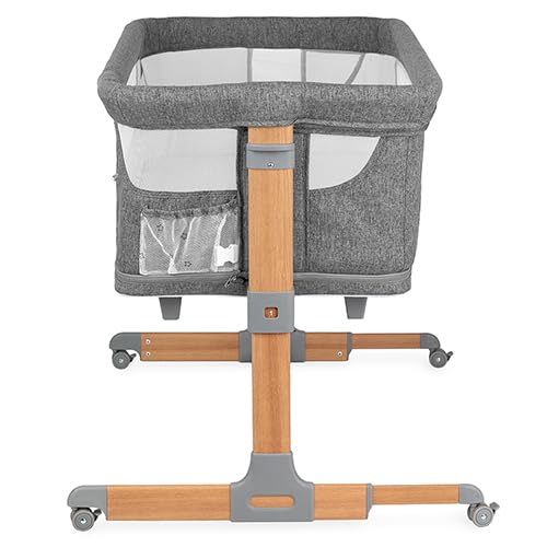 Momi SMART Bed 4-in-1 Bijzetbedden tot 15 kg, Bijzetbed voor baby's met matras, Hoogteverstelbaar