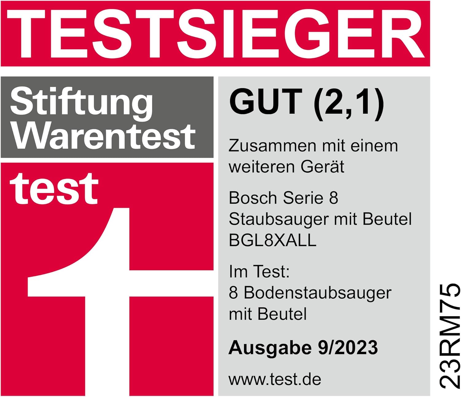 Bosch Stofzuiger met zak Serie 8 BGB75X494, sledestofzuiger, ideaal voor mensen met allergieën, hygiënefilter, vloermondstuk voor parket, tapijt, tegels, lange kabel, stil, 650 W, blauw