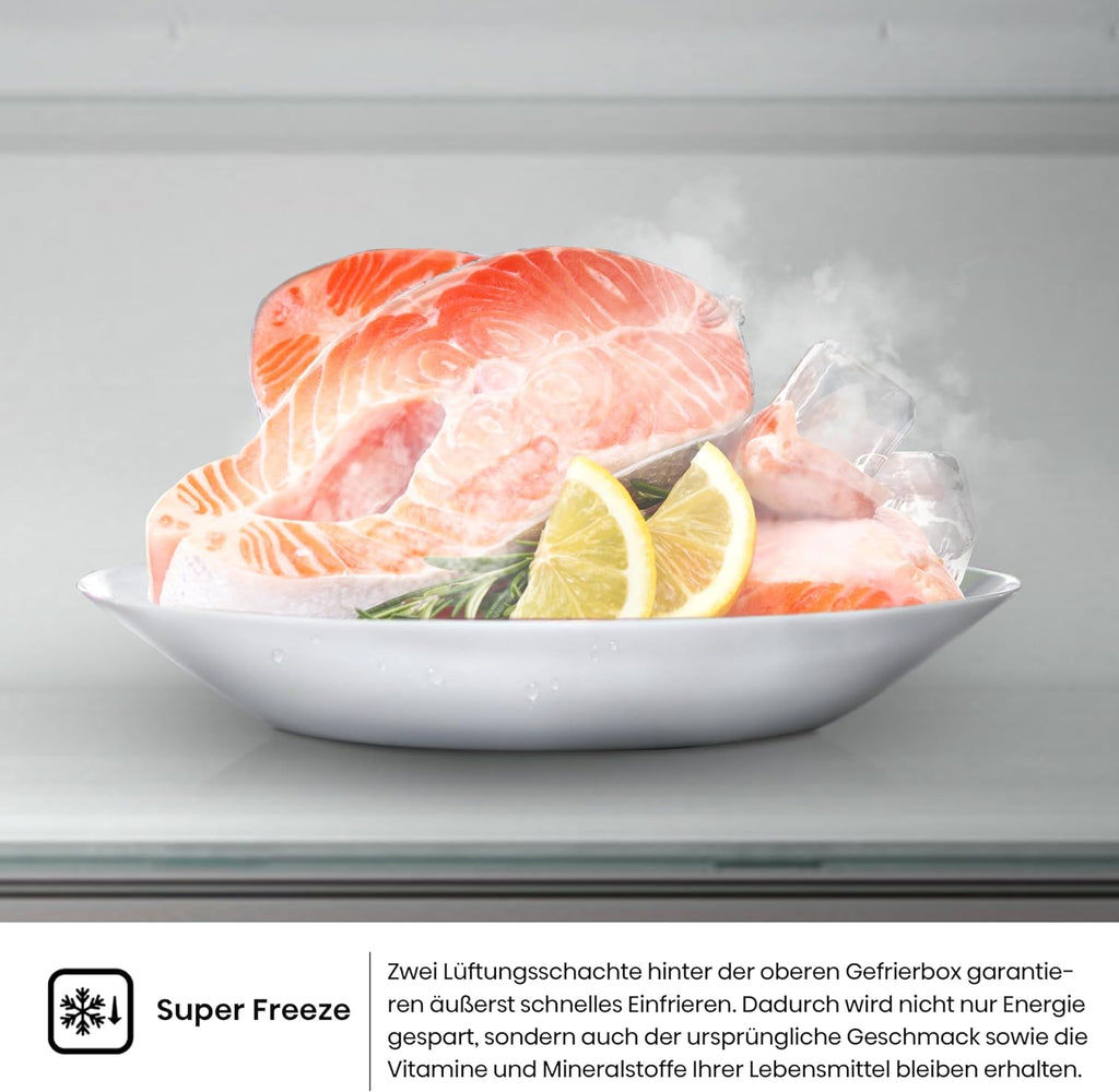 Hisense RB327N4AD2 koel-vriescombinatie/ NoFrostPlus/ Multiflow 360°/ HolidayMode/ FreshZone/ 182,4 cm/ koelgedeelte 171 l/ vriesgedeelte 85 l/ 41 dB/ 287 kWh/ jaar/ roestvrijstalen look