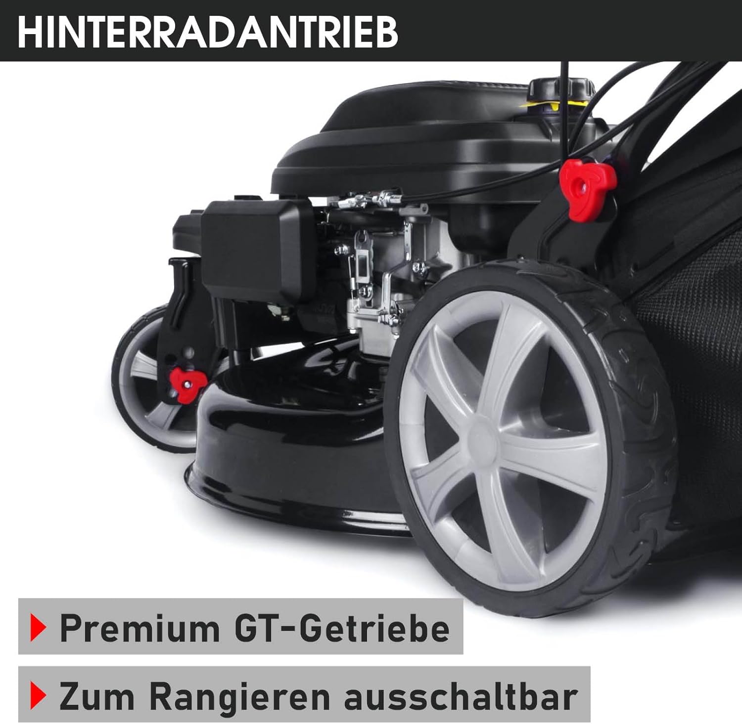 BRAST® Benzine grasmaaier Trike met aandrijving | 5,2kW (7PK) | 53cm maaibreedte | veel modellen | TÜV | 4-takt OHV motor | 30-80mm maaihoogte | 60L opvangbak | Stalen behuizing | Snelheid