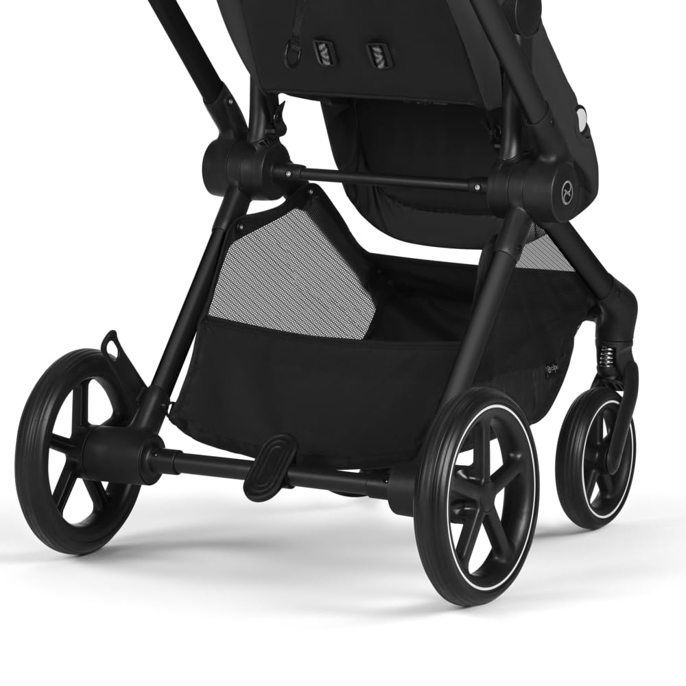 CYBEX Gold Kinderwagen EOS Lux 2-in-1 met Aton B2 i-Size autostoel en autostoeladapters, reissysteem, vanaf de geboorte tot 22 kg (ca. 4 jaar), Moon Black (Zwart)
