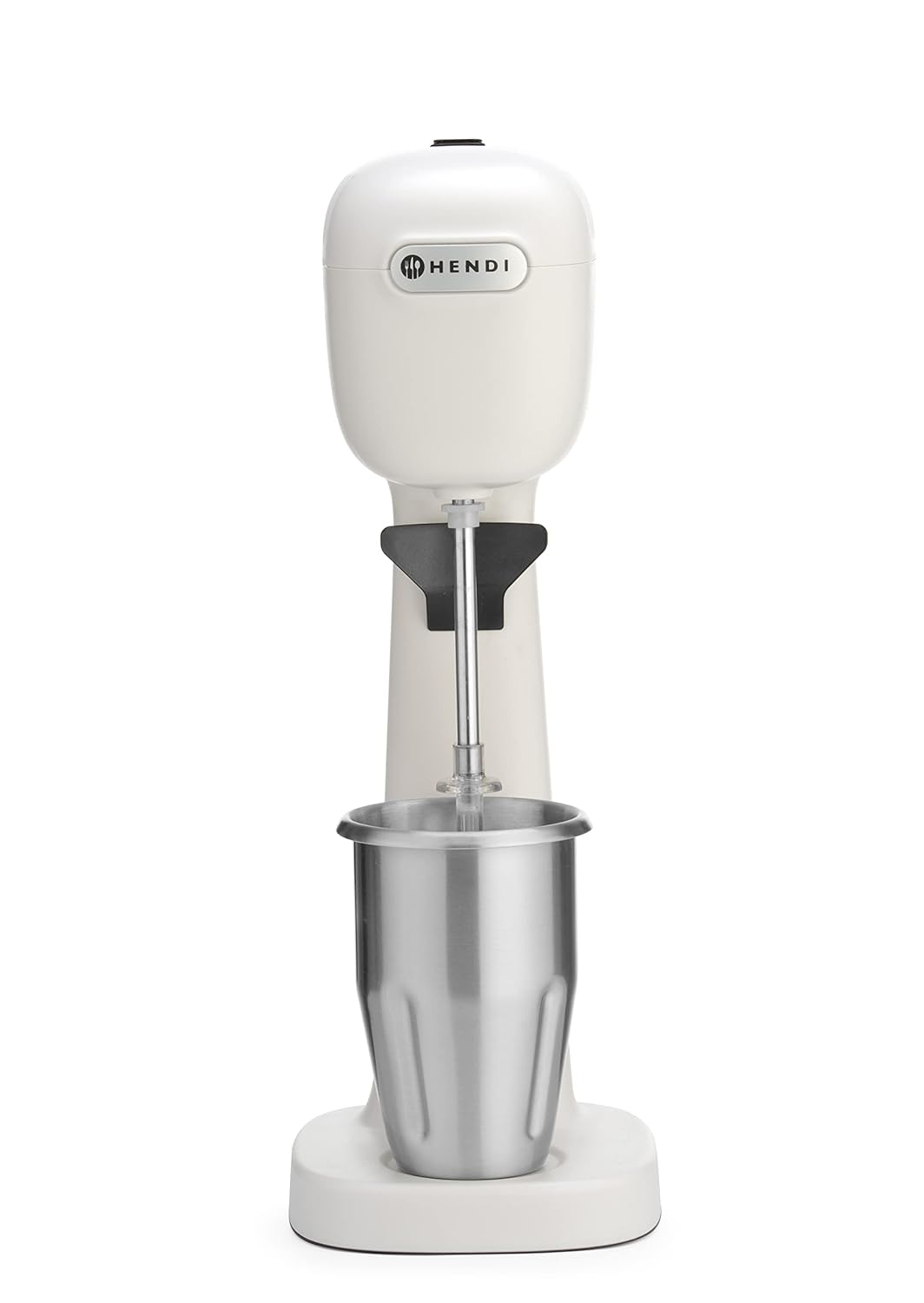 HENDI Melkshake Maker, Incl. 2 mengbekers (roestvrij staal en polycarbonaat) en 4 verwisselbare roerwerken, Drinkmixer, Frappés, Drankmixer, 230V/400W, 170x196x(H)490mm, Karamel
