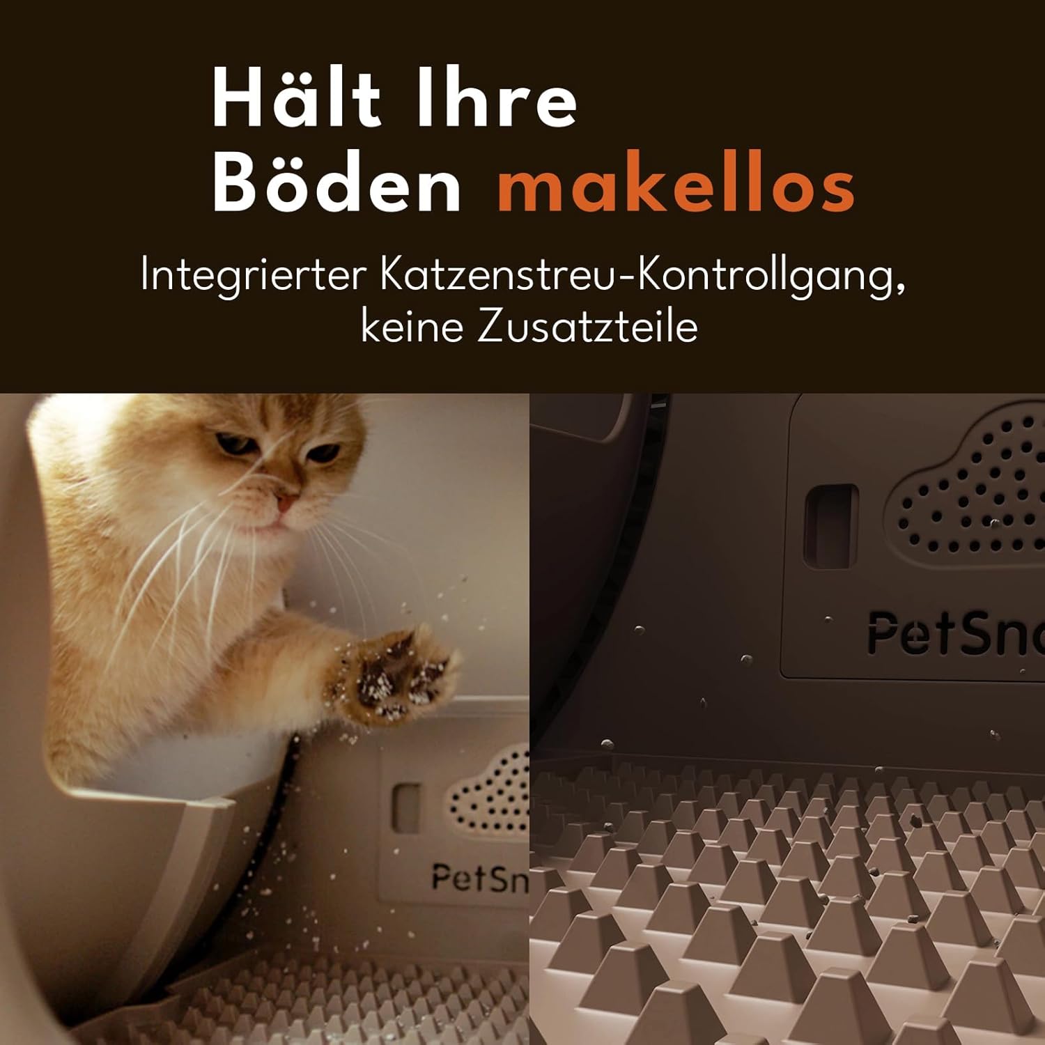 PetSnowy Zelfreinigende Kattenbak met TiO2-geurbestrijdingssysteem, App-bediening, Automatische verpakking voor Grote Katten & Meerdere katten 1,5-9 kg, Max Capaciteit van 83L (2025 Premium)