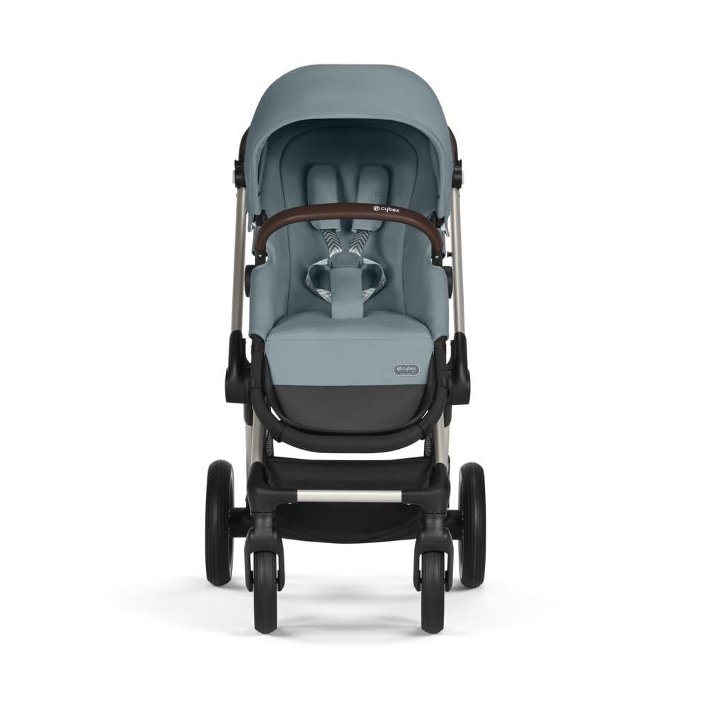 CYBEX Gold Kinderwagen EOS Lux 2-in-1 met Aton B2 i-Size autostoel en autostoeladapters, reissysteem, vanaf de geboorte tot 22 kg (ca. 4 jaar), Moon Black (Zwart)