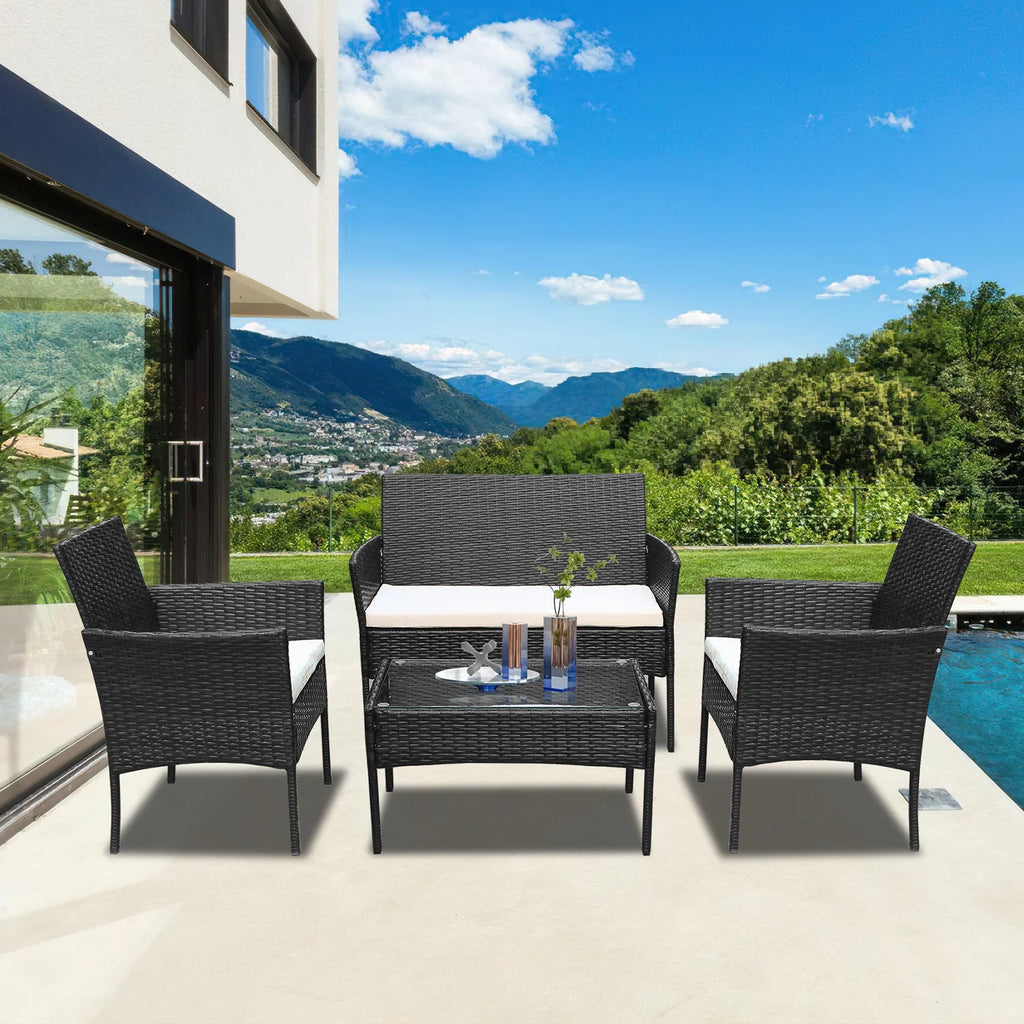 Sonnewelt Polyrattan Loungeset Tuinmeubelset