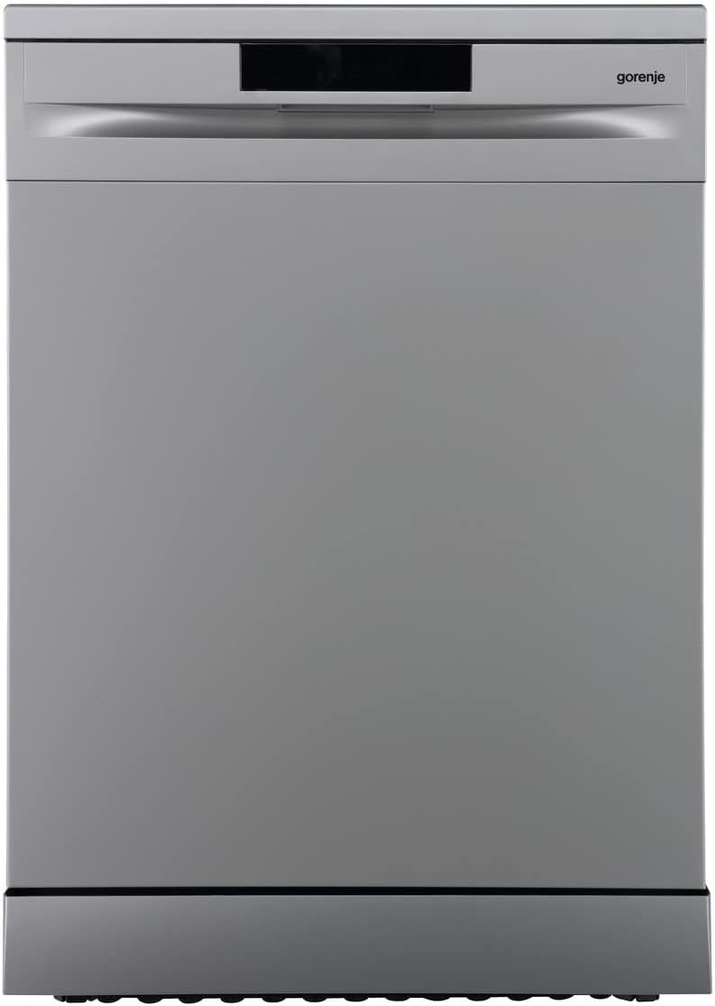 Gorenje GS 620 C10S Vrijstaande vaatwasser / 60 cm / 14 couverts / 3 rekken / 5 programma's / Inverter PowerDrive Motor / SpeedWash / TotalDry / volledige overloopbeveiliging / Grijs metallic