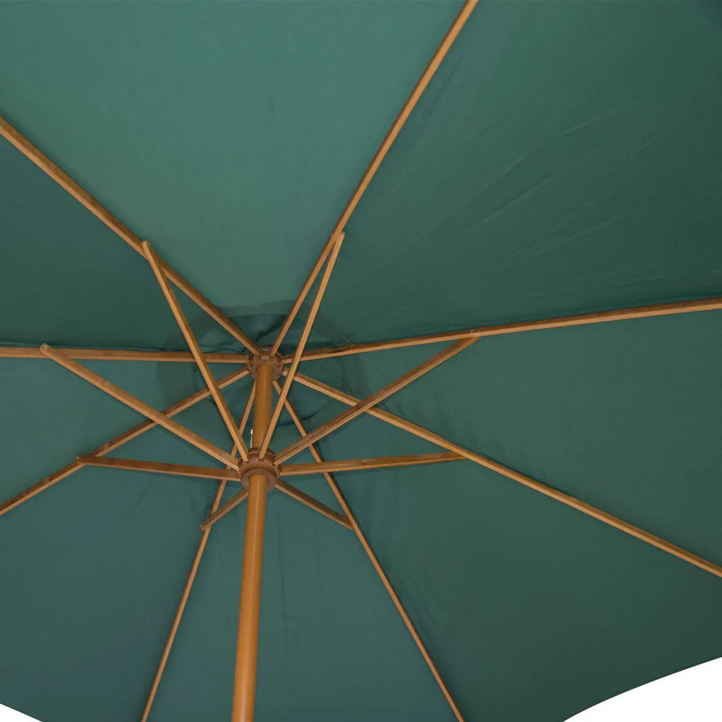 Outsunny parasol tuin UV-bestendig handzwengel populierenhout