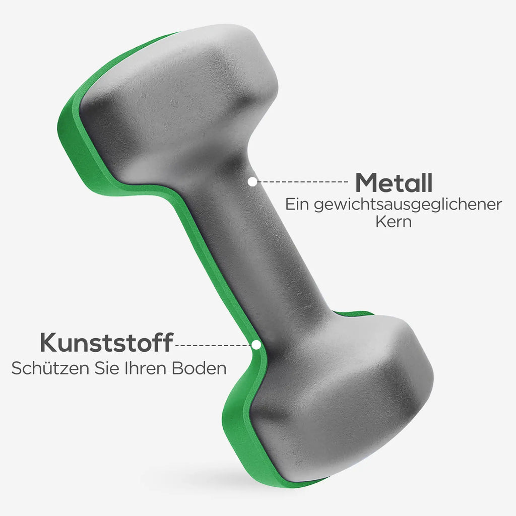 SPORTNOW Halterset 6-delig met halterrek – 1 kg tot 5 kg