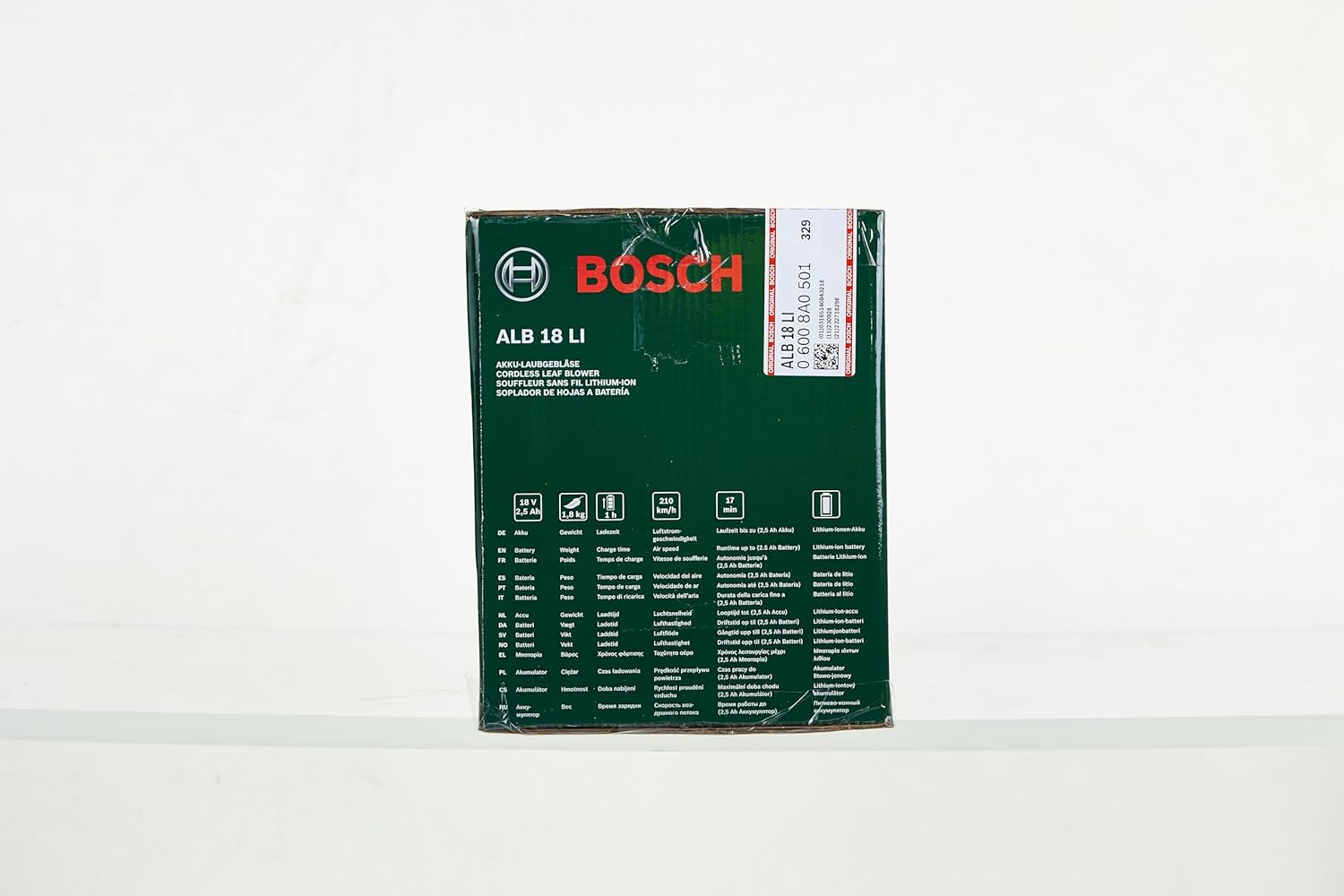 Bosch Home and Garden Accu Bladblazer ALB 18 LI (1 Accu, Max. Blaassnelheid 210 km/u, in Kartonnen Doos) Groen, Zwart