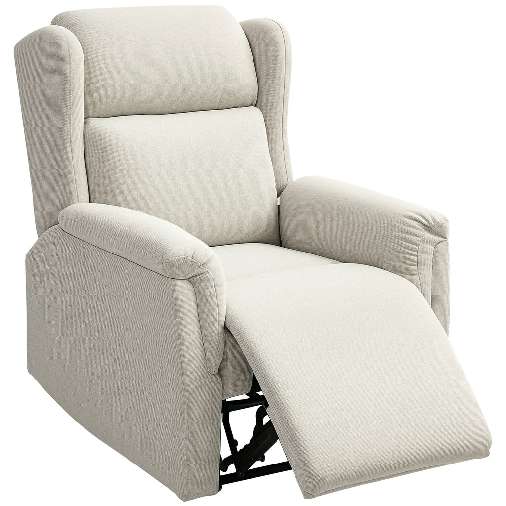 HOMCOM Relaxfauteuil Ligstoel 160° verstelbaar Pocketvering Beige