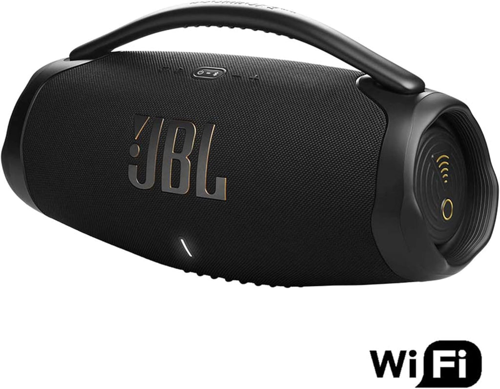 JBL Boombox 3 Wifi – Draadloze speaker met Bluetooth en wifi – Compatibel met de JBL One app – 24 uur afspeeltijd – Water- en stofdicht – Geïntegreerde powerbank – Zwart