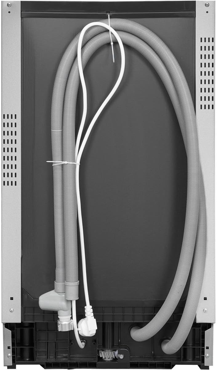 Exquisit Vaatwasser, 45 cm breedte, gedeeltelijk geïntegreerd, 9 couverts, 9 liter, startuitstel, ECO-modus, vaatwasser 45 cm, EGSP51009-EB-030E inox