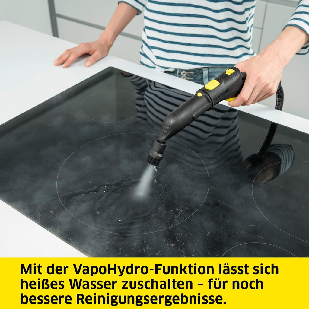 Kärcher stoomreiniger SC 5 EasyFix met heetwatertoevoer, stoomdruk: 4,2 bar, opwarmtijd: 3 min., oppervlak: ca. 150 m², tank: 0,5 l + 1,5 l, incl. EasyFix-vloerreinigingsset en sproeiers