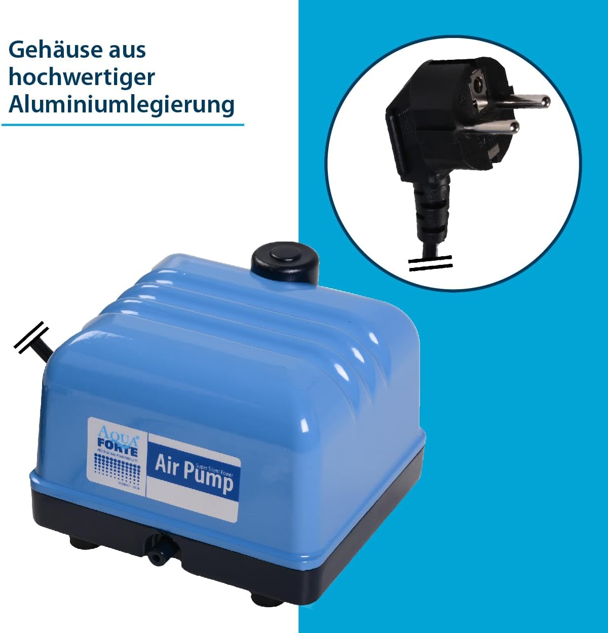 AquaForte filter-/vijverpomp DM-22.000 Vario S, 70-200W, opvoerhoogte 7,5m, regelbaar met externe controller. Ideaal als vijverpomp of als beekloop-/watervalpomp.