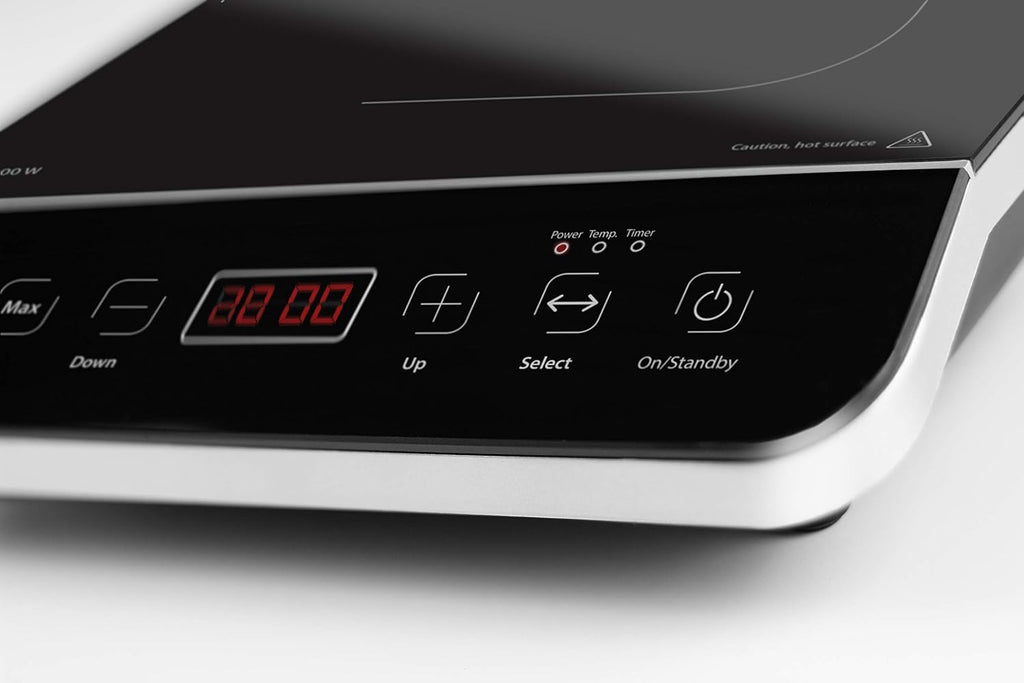 CASO Touch 3500 dubbele mobiele inductiekookplaat, veiligheidsschakelaar, 60-240°C, 6 standen, timer 180 min., pannen tot 26 cm, 3500 watt, glaskeramiek