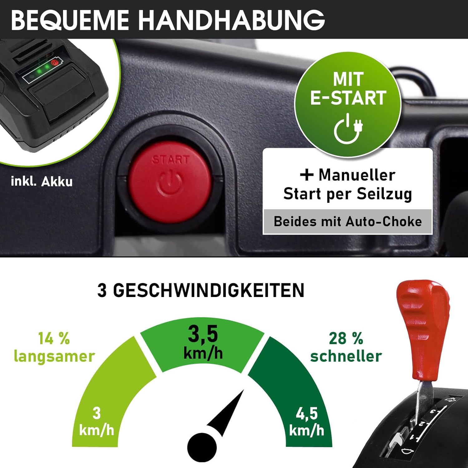 BRAST® Benzine grasmaaier Trike met aandrijving | 5,2kW (7PK) | 53cm maaibreedte | veel modellen | TÜV | 4-takt OHV motor | 30-80mm maaihoogte | 60L opvangbak | Stalen behuizing | Snelheid