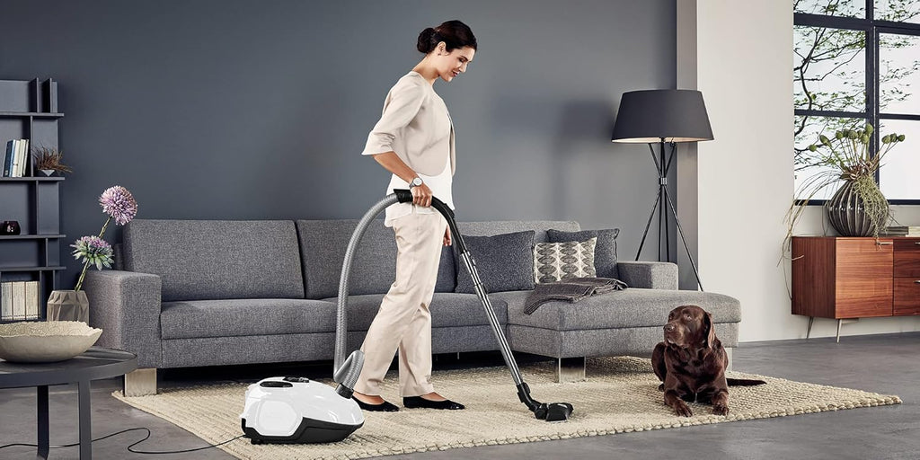 AEG VX7-2-IW-S stofzuiger / 360° draaibare zachte wielen / slechts 69 db(A) / incl. extra mondstukken / Ergo-handgreep / wasbaar filter / 650 watt / 12 m actieradius / nieuwe technische versie / wit