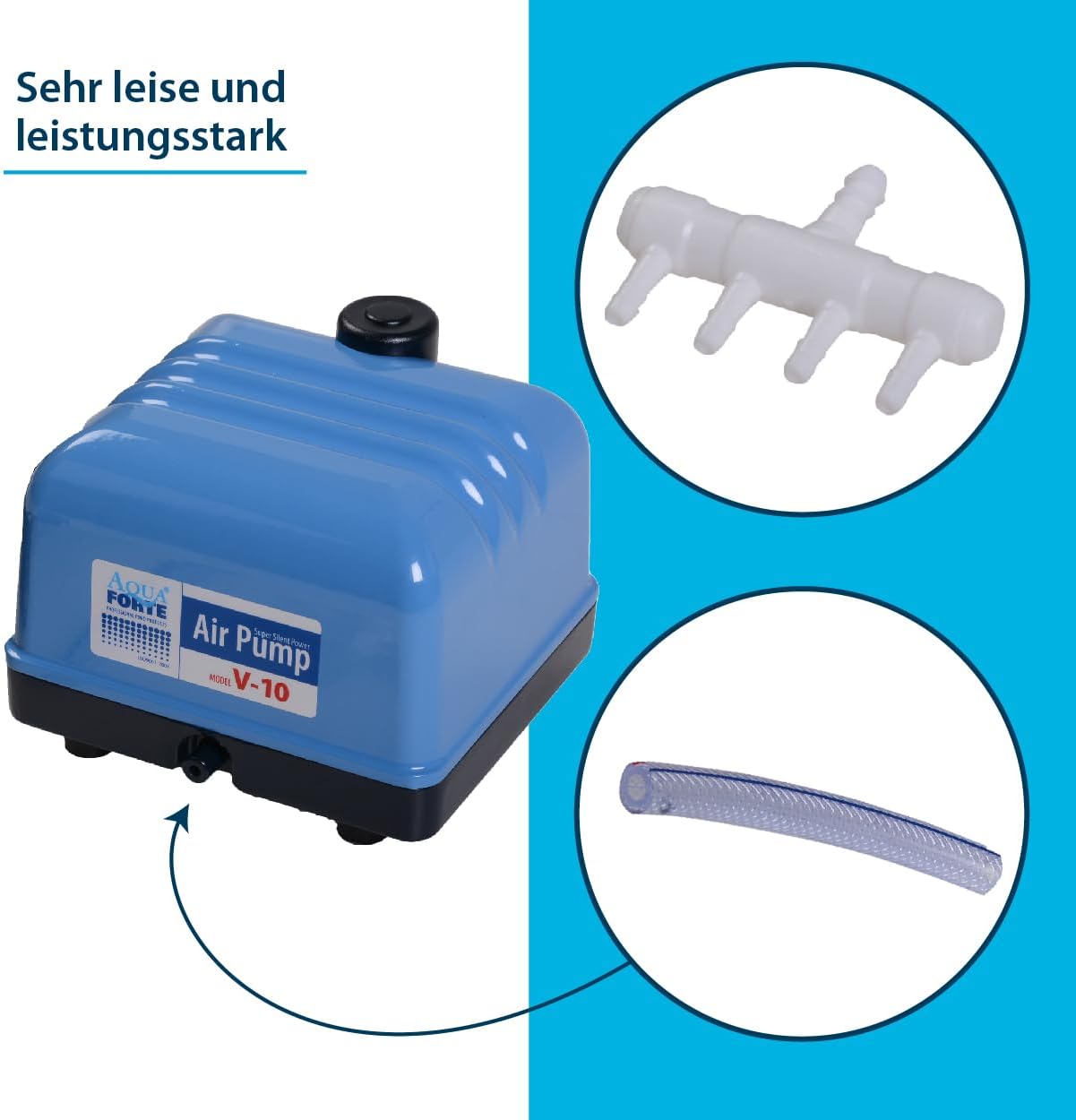 AquaForte filter-/vijverpomp DM-22.000 Vario S, 70-200W, opvoerhoogte 7,5m, regelbaar met externe controller. Ideaal als vijverpomp of als beekloop-/watervalpomp.