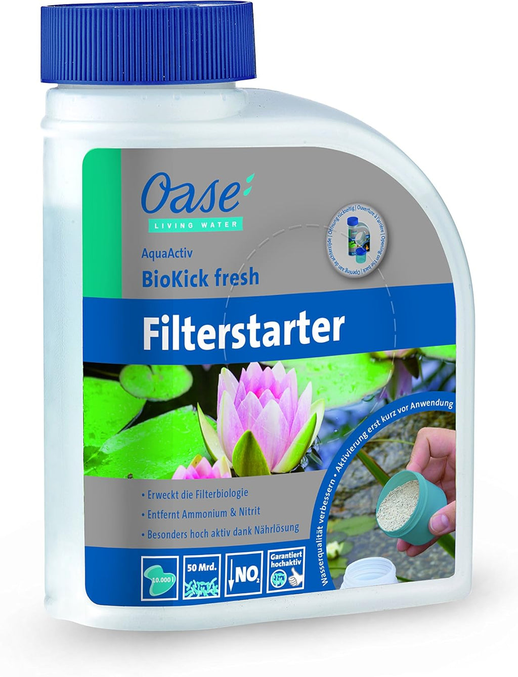 OASE 50499 Drukfilter BioPress Set 4000, vijverfilter filterset voor effectieve en snelle algenbestrijding, complete set incl. filterpomp en UVC-reiniger