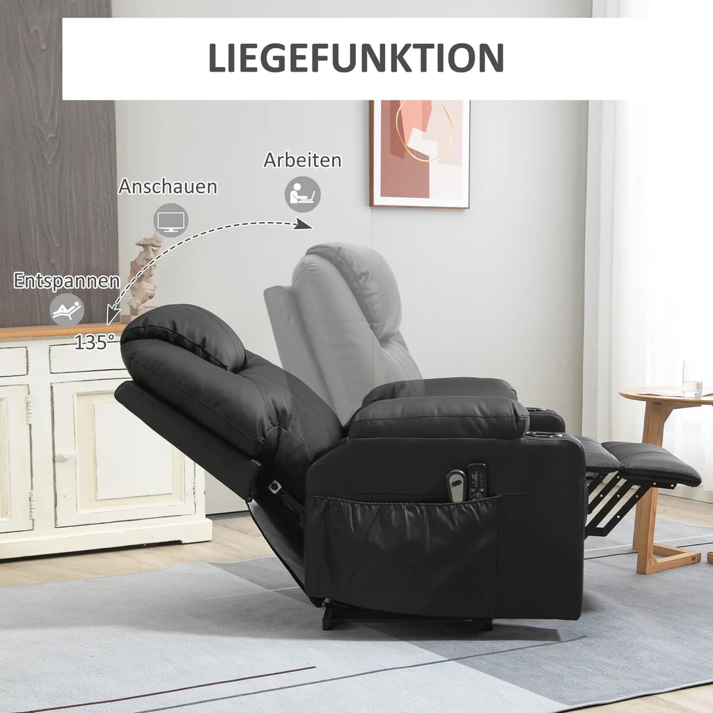 HOMCOM Sta-op stoel elektrisch Massage Ligfunctie