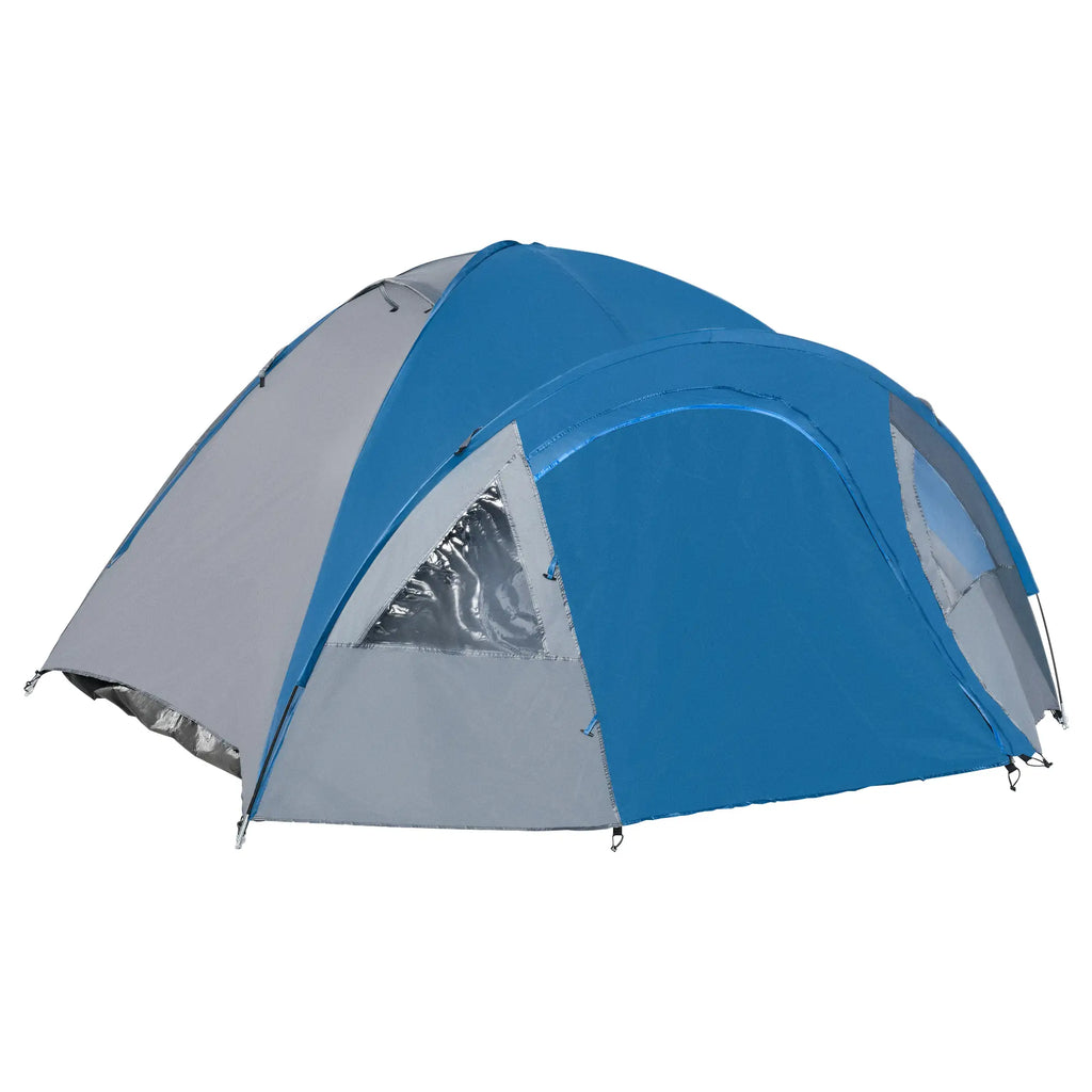 Outsunny Kampeertent 4-persoons 4-seizoenen met voortent outdoor