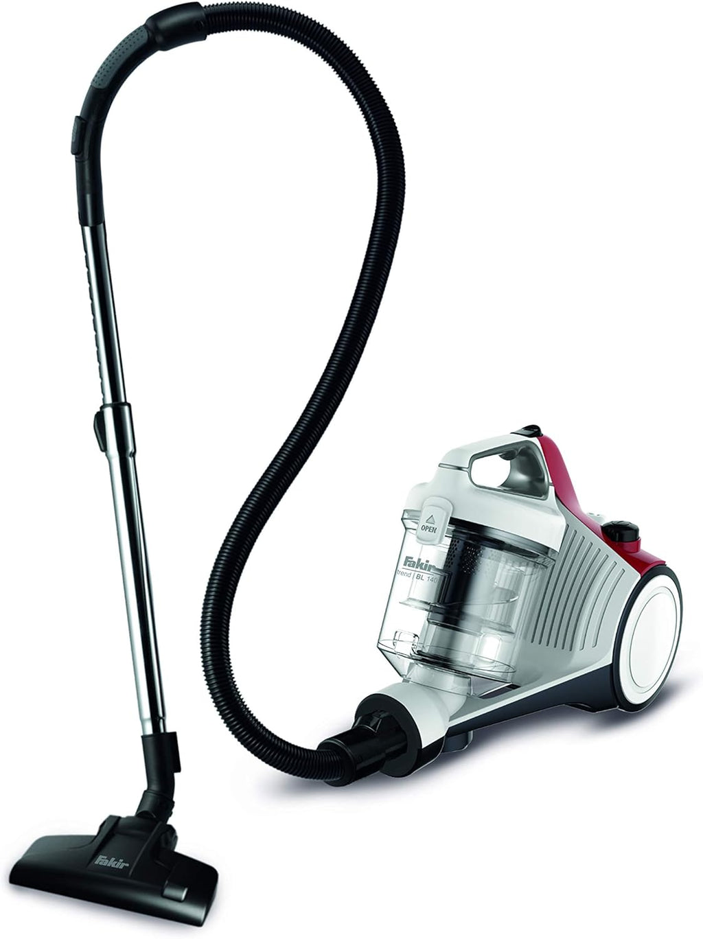Fakir Apollo BL 150 - Zakloze stofzuiger I Cycloonstofzuiger met hoogvermogende motor, EPA 10 filter & combimondstuk, 800 W, blauw/zilver