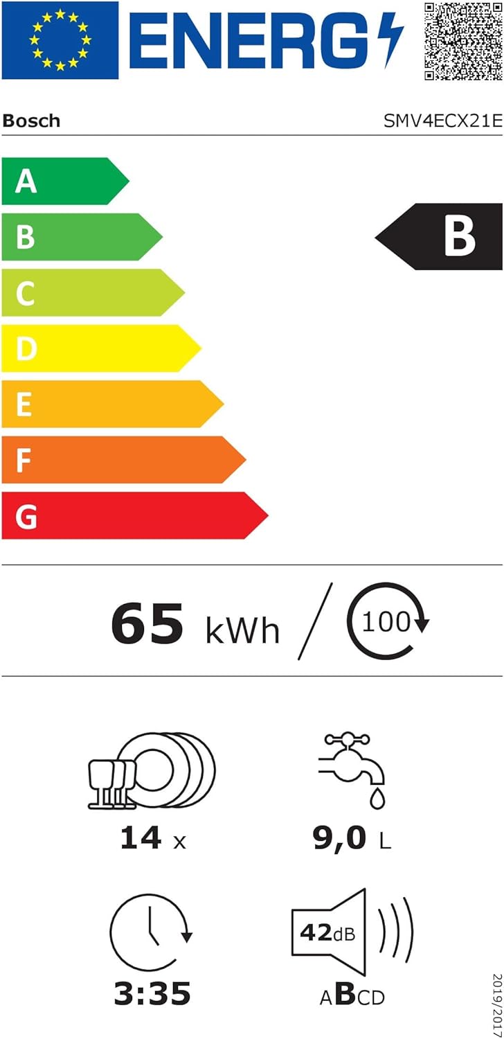 Bosch Serie 4, Volledig geïntegreerde vaatwasser, 60 cm, SMV4ECX21E