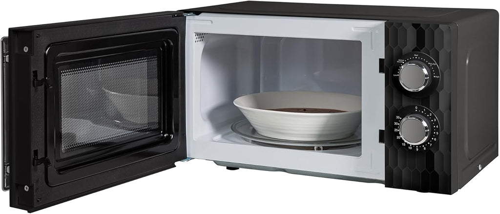 Russell Hobbs Honeycomb RHMM715G 17 liter 700 W grijs solo handmatige magnetron met 5 standen, geïntegreerde timer en ontdooifunctie