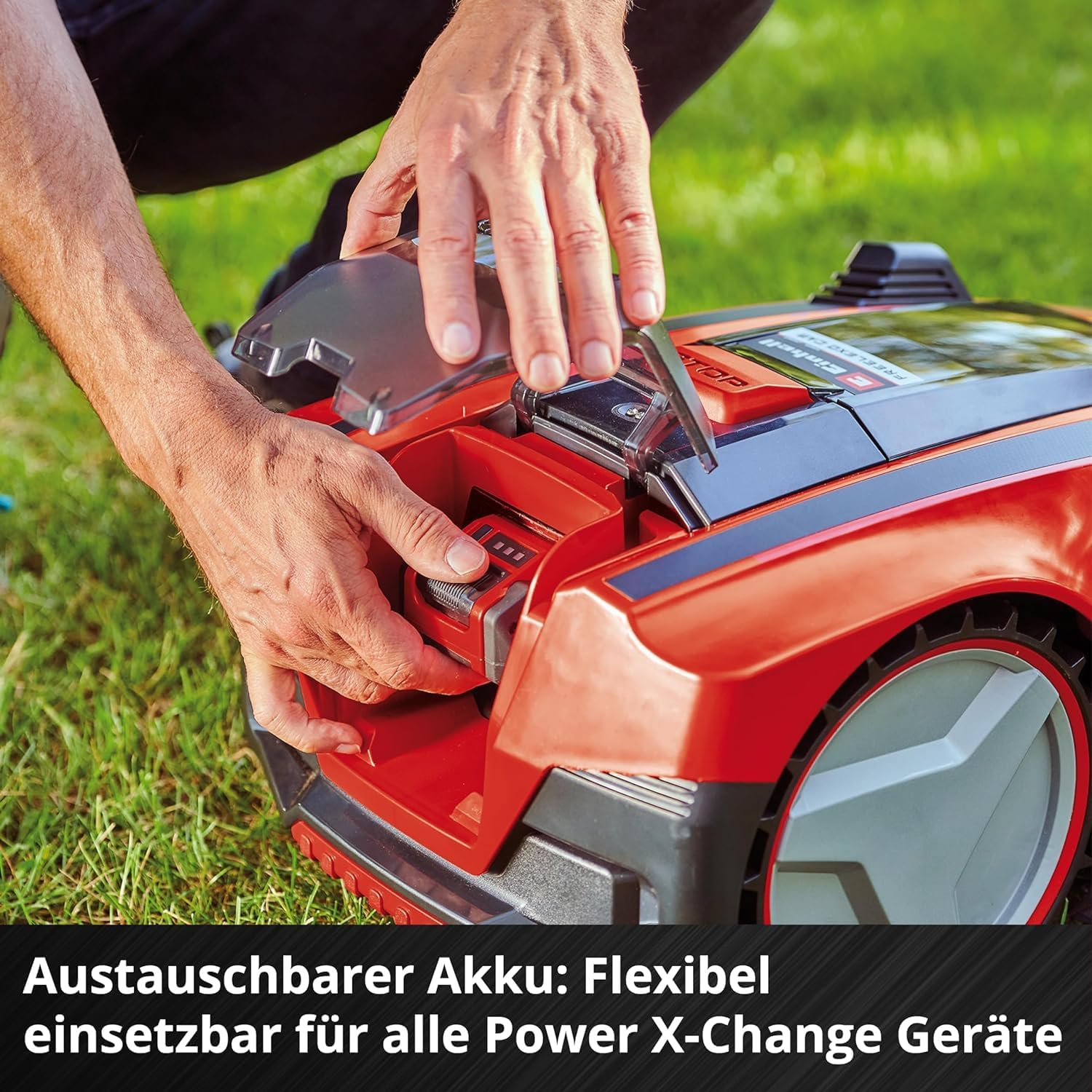 Einhell robotmaaier FREELEXO CAM 500 Power X-Change (18 V, camera vervangt begrenzingsdraad, voor 500 m, borstelloos, tot 25% helling, maaibreedte 18 cm, incl. 3,0 Ah accu, 5 m magneetband)