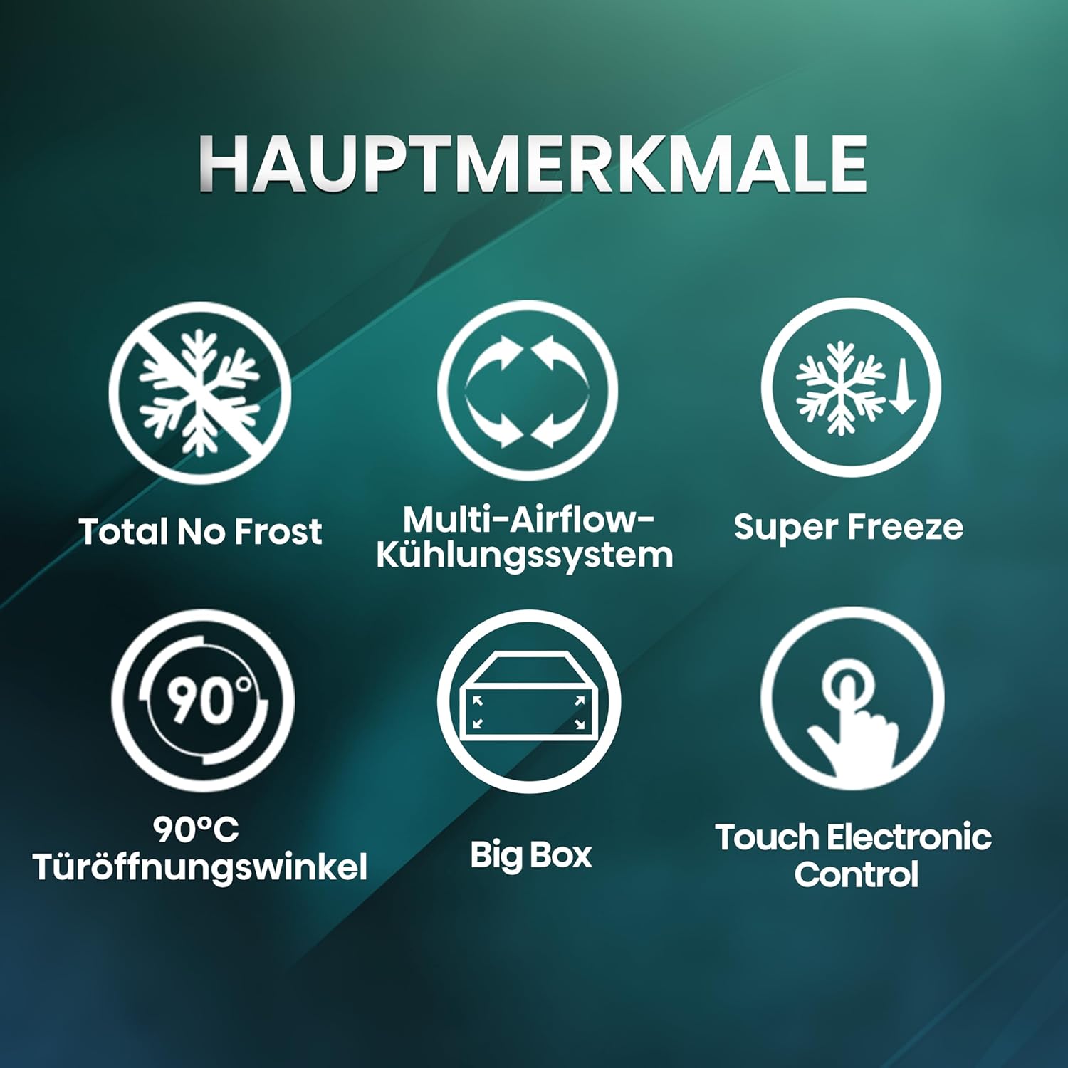 Hisense FV191N4AW2 Vriezer/ TotalNoFrost/ SuperFreeze/ Deuralarm/ Multiflow 360°/ BigBox/ 143,4 cm/ Vriesgedeelte 147 l/ 41 dB/ 205 kWh/Wit
